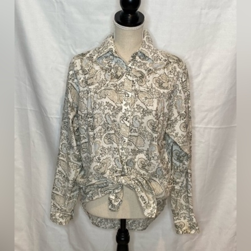 Ariat Paisley Floral Western Button Down Size XL